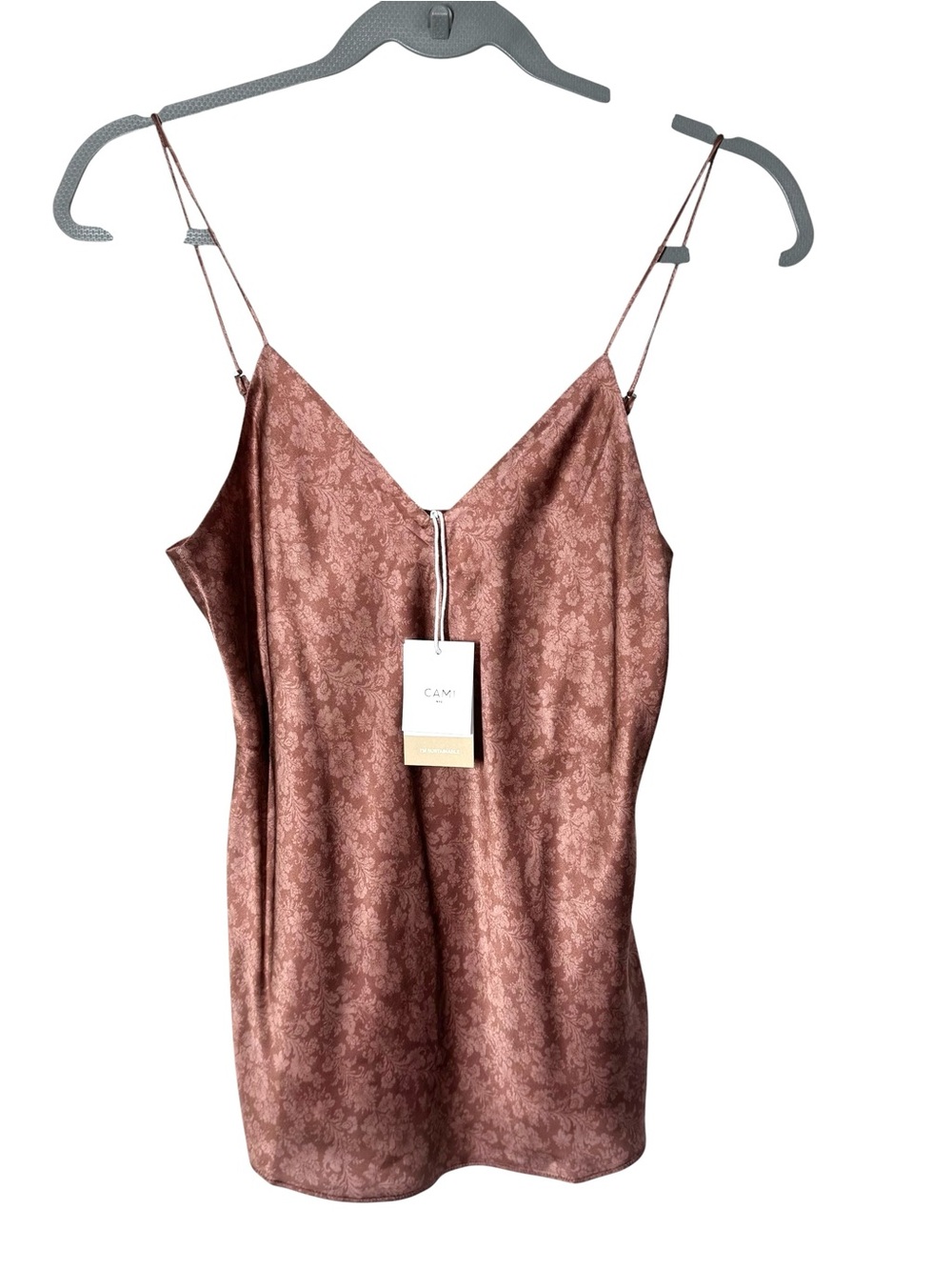 CAMI NYC Raine Cami Pink Damask Floral Print Silk Women’s S NEW!